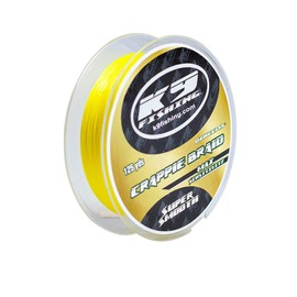 K9 Fishing Products Crappie Braid Fishing Line - High Visibility, Abrasion Resistant Braid for Freshwater & Saltwater - Braided Fishing Line - Thin Diameter, High Strength & Long Casting