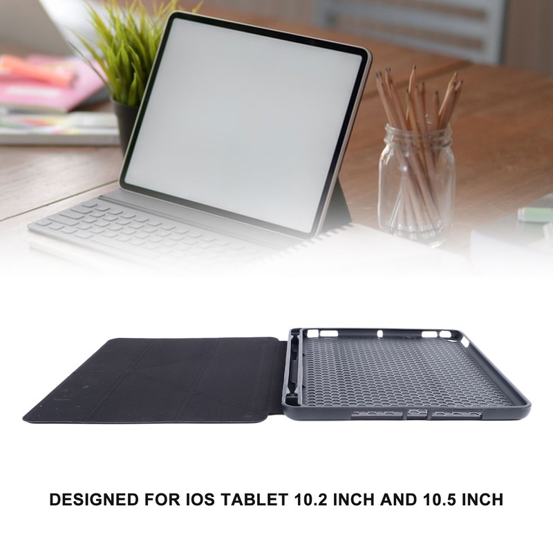 Tablet Case Black Soft TPU Precise Cutouts Pencil Holder Multi