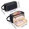 Pencil Case Large Capacity Pencil Case Black Trapezoidal Shape Pencil