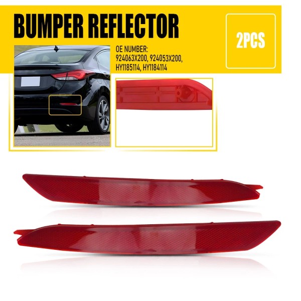 Unbranded 2 Left+Right Rear Bumper Light Lamp Reflector Lamp For