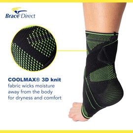 Brace Direct TaloStabil Sport Ankle Support Brace- Adjustable Stabilizing Compression with Figure 8 Strap- Achilles Tendon, Arthritis, Sprained Ankle- Bort