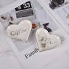 Ceramic Heart Shape Mr.& Mrs Wedding Ring Dish, Jewelry Dish