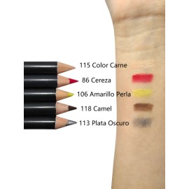 Set 5 Delineadores De Lapiz Ojos Y Labios Colores Vibrantes