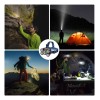 Set de 2 lámparas de cabeza recargables USB 5 LED