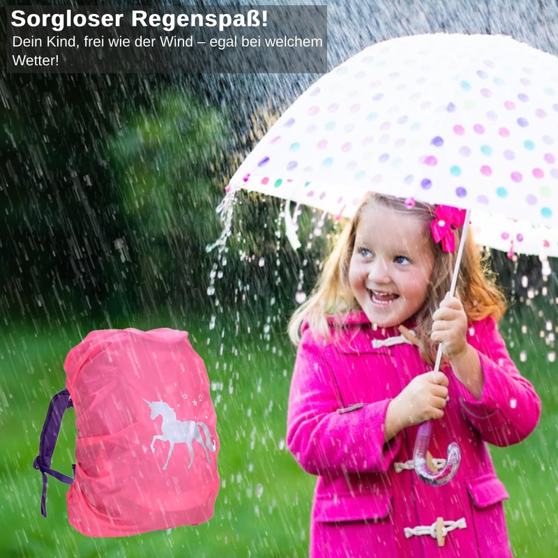 Rain Cover School Bag, Waterproof Reflective Backpack Rain Cover Protective