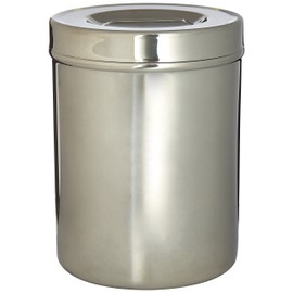 Grafco Large Stainless Steel Storage Jar with Lid, 2-1/8 Quart Capacity, 6-7/8" x 4-7/8", 3233