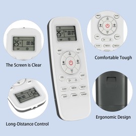 Remote Control DG11L1-01 Compatible with Hisense Air Conditioner DG11L1-03 DG11L1-04 DG11L1-12 CA35YR03 CA35YR03G AN20DBG AS-09UR4RYDDJ01G AS-09UR4RYRCA0101G G AS-09 UR4SDC Replacement Controller