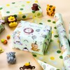 Yarcony Green Baby Shower Wrapping Paper Roll, Baby Animal Wrapping
