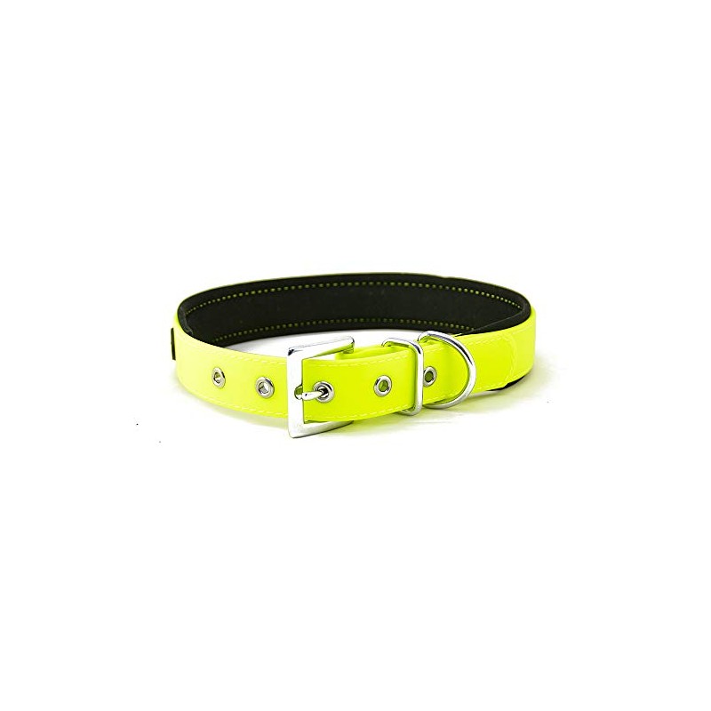 Nobby Cover Dog Collar, 45-55 cm/25 mm, Neon Yellow