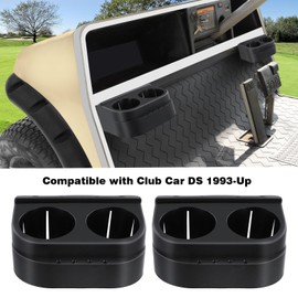 Roykaw Golf Cart Dual Cup Holder Compatible with Club Car DS 1993-Newer G&E Models, DS Cup Drink Holder, OEM# 1016811, 101708301, 2 Pack