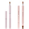 2 Pack Retractable Double-Ended Lip Brush for Lipstick, Gloss, Liner
