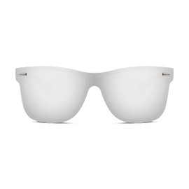 FEISEDY Trendy Rimless Mirrored One Piece Lens Sunglasses Reflective Sun Glasses B4114