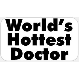 World's Hottest Doctor - 250 Stickers Pack 2.25 x 1.25 inches - Medical