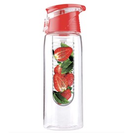 asobu FLAVOUR IT 2 GO Flavored Water Bottle, Red, ANDFN-RD