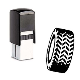 Bonus Card Stamp with Motif Car Tyres Car Workshop Tyre Change Car Dealership Stamp with Ink Pad for Bonus Card Discount Card Customer Card 10 x 10 mm