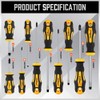 HORUSDY Screwdriver Set | 11-Pieces | 5 Flat & 5