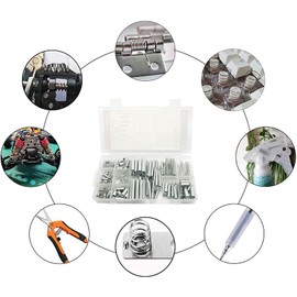 Yuentoen 200 Piece Spring Assortment Set Kit, Compression Springs Assortment, Spring Sorting Set, Tension Springs, Swing Springs, Stainless Steel Compression Springs, Steel Springs with Box