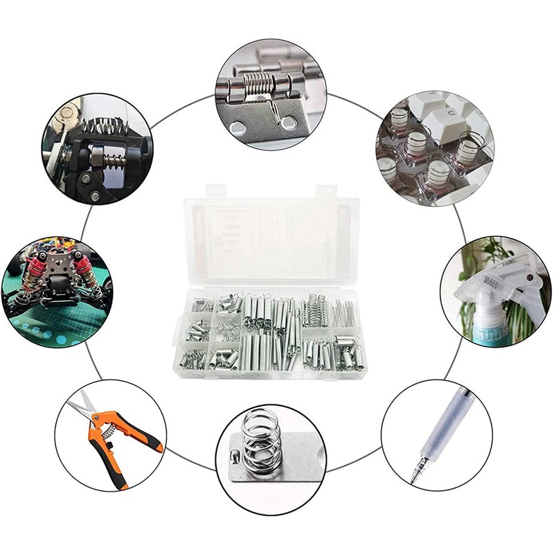 Yuentoen 200 Piece Spring Assortment Set Kit, Compression Springs Assortment,