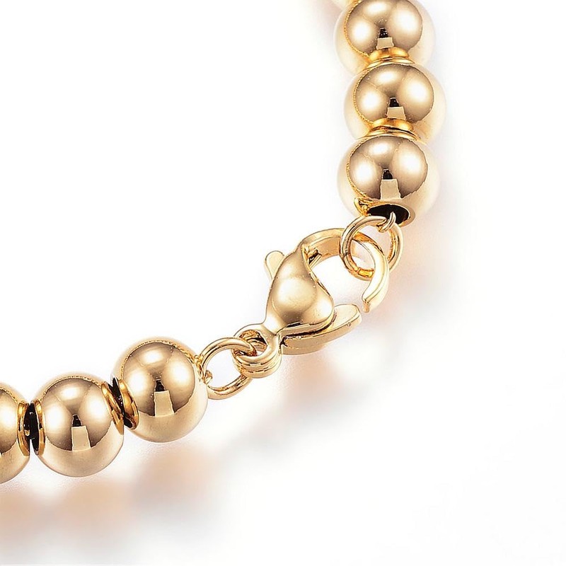 Pulsera Acero Inoxidable 304 Bolas De Acero 19.5 Cms X