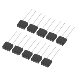 QUARKZMAN Pack of 30 DIP Mounted Miniature Square Slow Micro Fuse Fine Fuses Assortment Safety Fuse for Electronic Parts PCB LCD Repair, T5A 5A 250V, Black