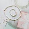 Wedding Pearl Necklace Earrings Set Crystal Bridal Faux Pearl Pendant