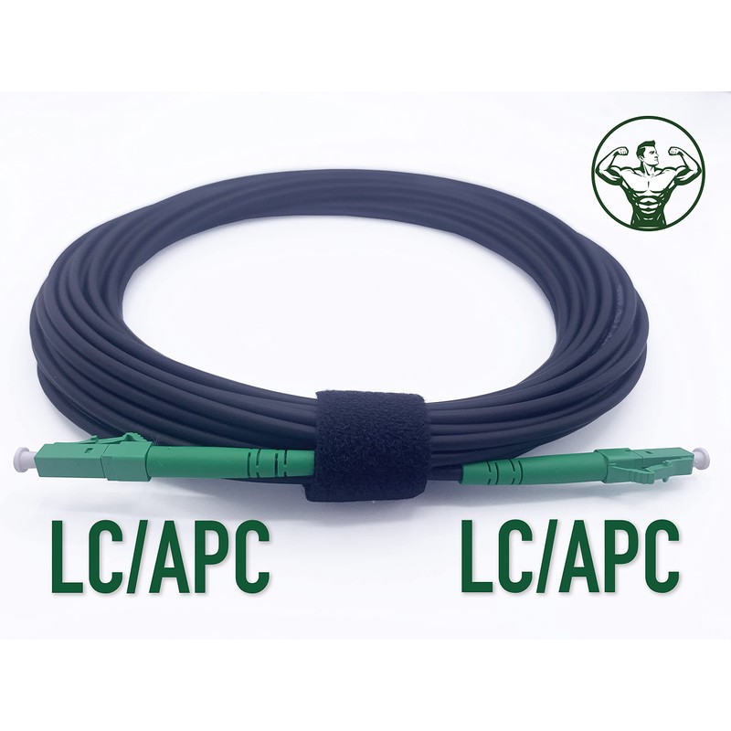 Elfcam® - Gepanzerte Glasfaserkabel LC/APC auf LC/APC Stecker, Simple Singlemode