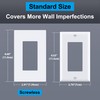 (50 Pack) BESTTEN USWP6 Matte Snow White Screwless Wall Plate,