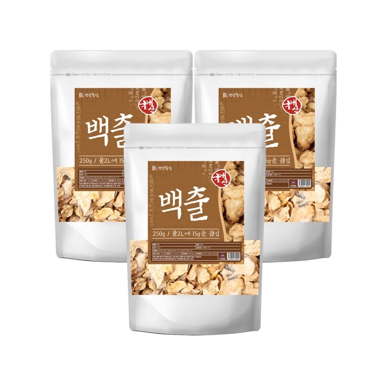 Domestic Baekchul Sapju root, 3 pieces 250g / 국산 백출