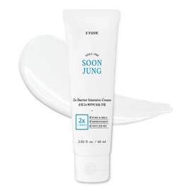 ETUDE Etude House SoonJung 2x Barrier Intensive Cream 60 ml (21AD); Hypoallergenic Moisturizing Shea Butter Face Cream for Sensitive Skin, Water-Oil Balance, Valentine's Day Gift