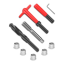 M18x1.5 Thread Repair Kit, 10 Pcs Helicoil Thread Repair Kit Thread Chaser Set, Portable Thread Metric Inserts Repair Kits Helicoil Thread Repair kit, Compatible Hand Tool Set for Auto Repairing