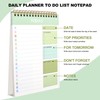 TECDW A5 Spiral To Do List Notepad (8.66"x5.51"),Undated Daily Planner,Transparent