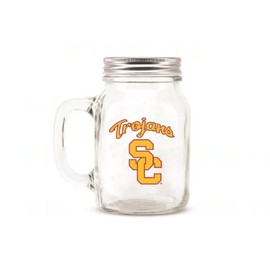 Duck House LMJ459 Univ of So. California Glass Mason Jar W/Lid - 20 Oz