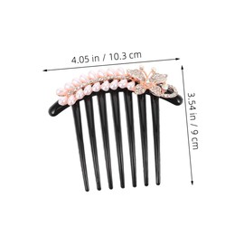 Healeved 2pcs Imitation Pearls Bridal Wedding Hair Comb Rhinestone Bridal Side Comb Headpiece Wedding Hair Accessories for Women and Girls Vintage