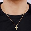Mooski Cross Necklace for Men,Silver Gold Black Mens Cross Necklaces