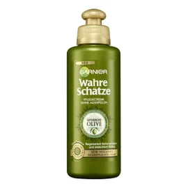Garnier Nourishing Cream, Nourishes, Regenerates Very Dry, Stressed Hair, Mythical Olive, True Treasures, Pack of 3 (3 x 200 ml)