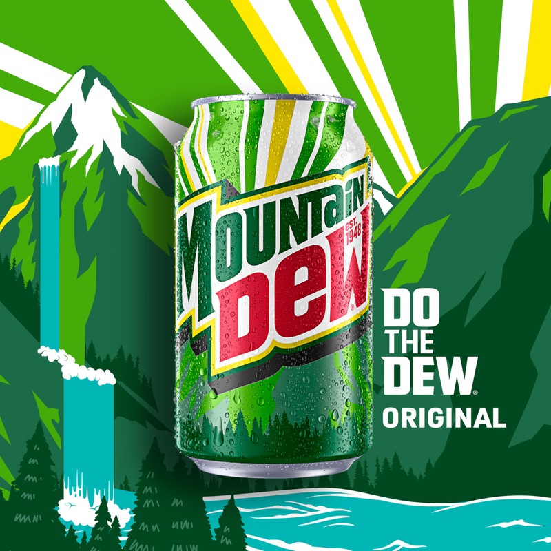 Mountain Dew Soda, 12 Fl Oz Cans (Pack of 12)
