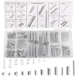 JUTOSU Spring Set, 200 Types, Compression Springs, Tension Springs, Coil Springs, Pick Tool, Storage Case Included, For DIY Repairs, Prototypes, Experiments, Mechanisms, Maintenance, Hobbies, Design