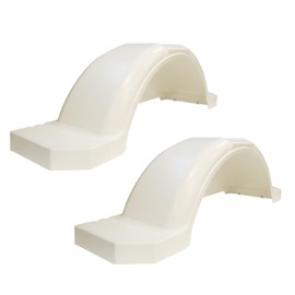 Tie Down | White Plastic Trailer Fenders for 14in.-15in. Wheel Size, 45" x 11.38" x 11" | 2-Pack