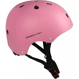 Casco Protección Patinaje Bicicleta Niño Seguridad Ajustable Color Rosa Talla M