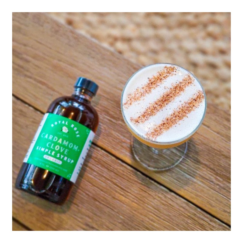 ROYAL ROSE Organic Cardamom Clove Simple Syrup, 8 OZ
