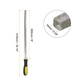 HARFINGTON Diamond Coated File 12 Inch 80 Grits Square Files Tools with Plastic Handle for Metal Glass Wood Stone Grinding Polishing Engraving