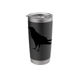 Raven Crow - Black Bird Silhouette - Funny Bird Lover Gift Stainless Steel Insulated Tumbler