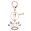 Bling Bling Crystal White Queen Crown Keychain Creative Packaging Design