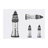 4 x 'Lighthouse' Temporary Tattoos (TO00006129)