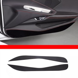 carmotion88 Gloss Black Car Door Lower Anti Kick Panel Sticker For Corvette C8 Z51 Z06 2020+
