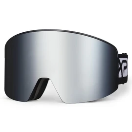 EXP VISION Ski/Snowboard Goggles, Magnetic Lens Snow Goggles with Anti-Fog & UV400 Protection for Men & Women (Black Frame-Silver)