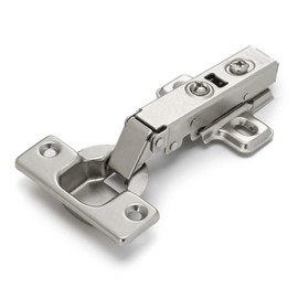 Luokim 20 Pack 10 Pairs Full Overlay Soft Close Cabinet Hinges European Kitchen Heavy-Duty Frameless Adjustable 35mm Cup Hidden Cabinet Hinges Two-Hole Square Mounting Plate Nickel Plated Finish