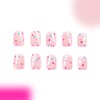 Square Press On Nails Short Fake Nails Pink False Nails