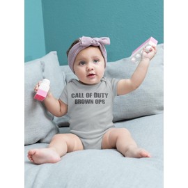 Call of Doody Brown Ops - Funny Gaming Enthusiast Daddy Gamer Dad Infant Novelty Romper Baby Bodysuit (Sports Grey, 3-6 Months)