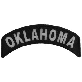 Ivamis Oklahoma Patch Iron on State Rocker- 4x1.75 inch - P1464
